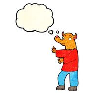 cartoon fox with thought bubble N7