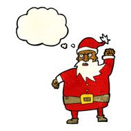 cartoon santa claus with thought bubble N71