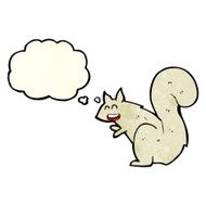 cartoon squirrel with thought bubble N4