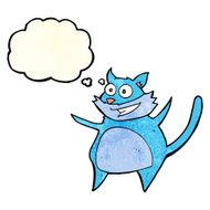 funny cartoon cat with thought bubble N4