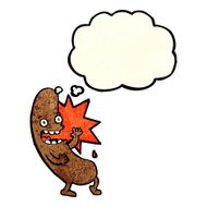 cartoon sausage with thought bubble N3