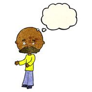 cartoon man with mustache thought bubble N33