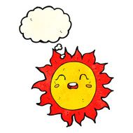 cartoon sun with thought bubble N7