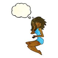 cartoon sexy woman with thought bubble N5
