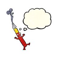 cartoon pen character with thought bubble N4