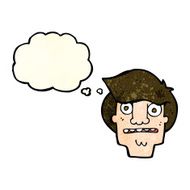 cartoon shocked face with thought bubble N5