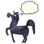 funny cartoon horse with thought bubble N4