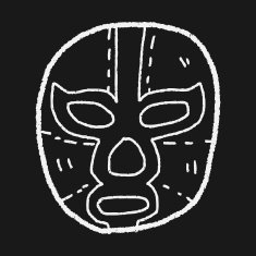 mexican wrestler mask doodle N6