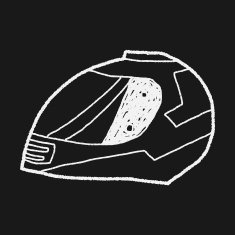 motorcycle helmet doodle N7