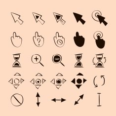 Doodle cursors 25 pieces