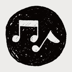 music note doodle drawing N36