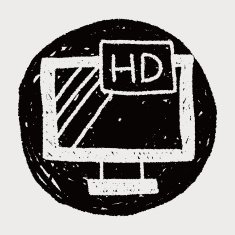 television doodle drawing N9