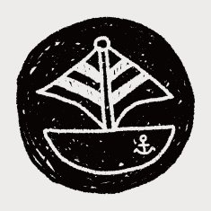 boat doodle drawing N5