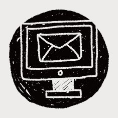 computer mail doodle drawing N5
