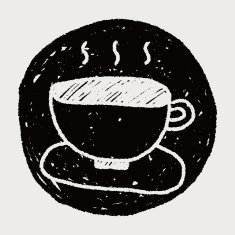 coffee doodle drawing N31