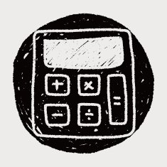 calculator doodle drawing N5