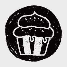 cupcake doodle drawing N13
