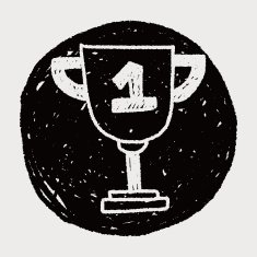Trophy doodle drawing N14