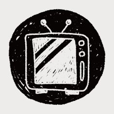 television doodle drawing N10