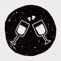 wine doodle drawing N14