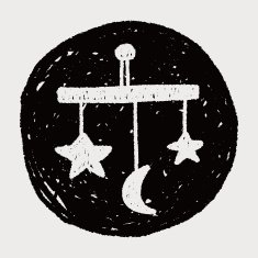 baby hanging doodle drawing N12