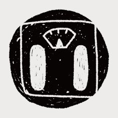 Weighting machine doodle drawing N5