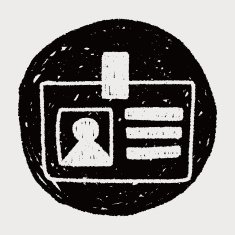 Identity card doodle drawing N10