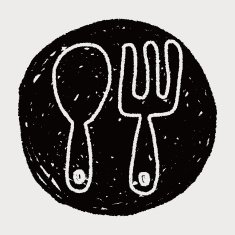 tableware doodle drawing N5