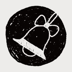 Christmas bell doodle drawing N15