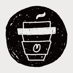 coffee doodle drawing N32