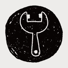 wrench doodle drawing N4