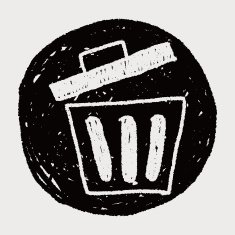 trash can doodle drawing N17