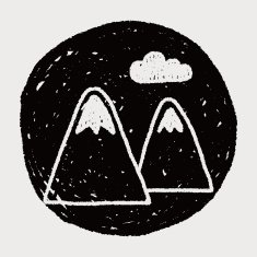 mountain doodle drawing N5