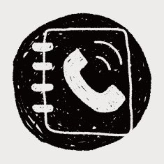 contact book doodle drawing N12