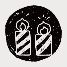 candle doodle drawing N5