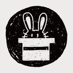 magic rabbit doodle drawing N18