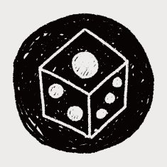 dice doodle drawing N5