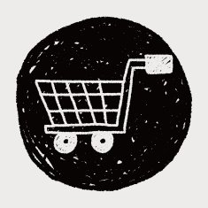 shopping cart doodle drawing N25