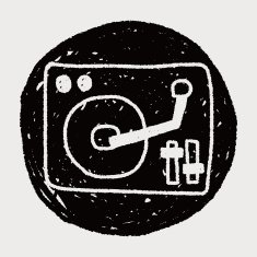 DJ disk doodle drawing N10