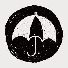 umbrella doodle drawing N40