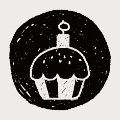 cupcake doodle drawing N15