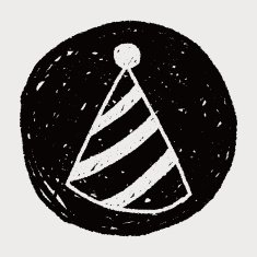 party hat doodle drawing N4