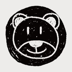 baby bear doodle drawing N5