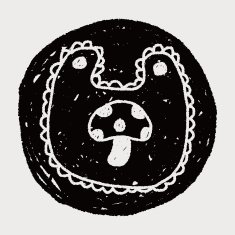 baby bib doodle drawing N5