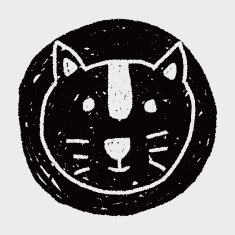 animal cat doodle drawing N4