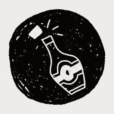 wine doodle drawing N15