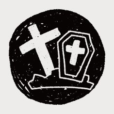 grave doodle drawing N19