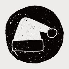 Christmas hat doodle drawing N9