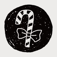candy cane doodle drawing N10