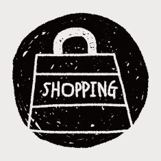 shopping bag doodle drawing N23